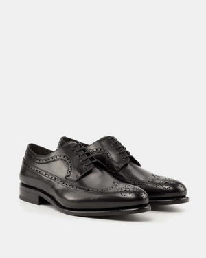 Outlet - Black Calf Wingtip Derby