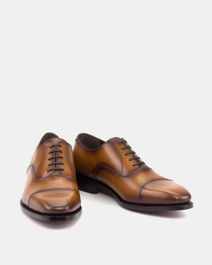 Ashford Tobacco Cap Toe Oxford with Half-Rubber Soles - 722
