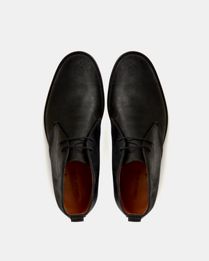 Black Waxed Suede Lightweight Chukka Boot