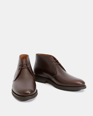 Dark Brown Grain Leather Chukka Boot