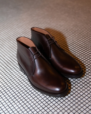 Dark Brown Grain Leather Chukka Boot