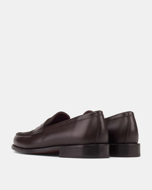 Henry Brown Calf & Suede Penny Loafer - 144