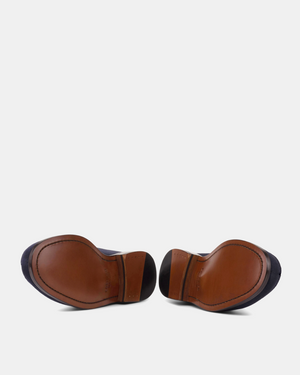 Henry Navy Suede Penny Loafer - 144