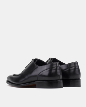Norwegian Black Derby with Half-Rubber Soles - 722