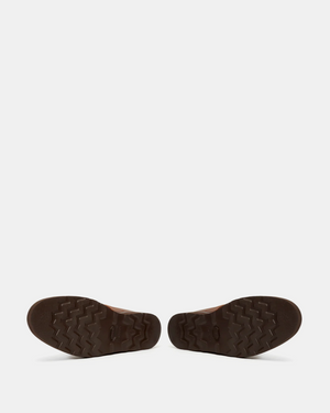 Brown Waxed Suede Lightweight Plain-Toe Boot