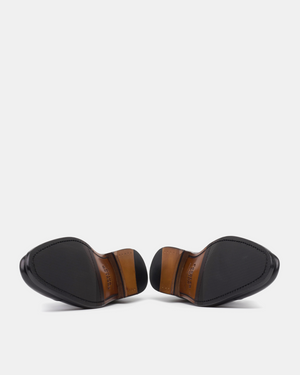 Marco Black Derby with Half-Rubber Soles - 722