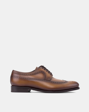 Alex Cognac Calf Wingtip Derby - 675