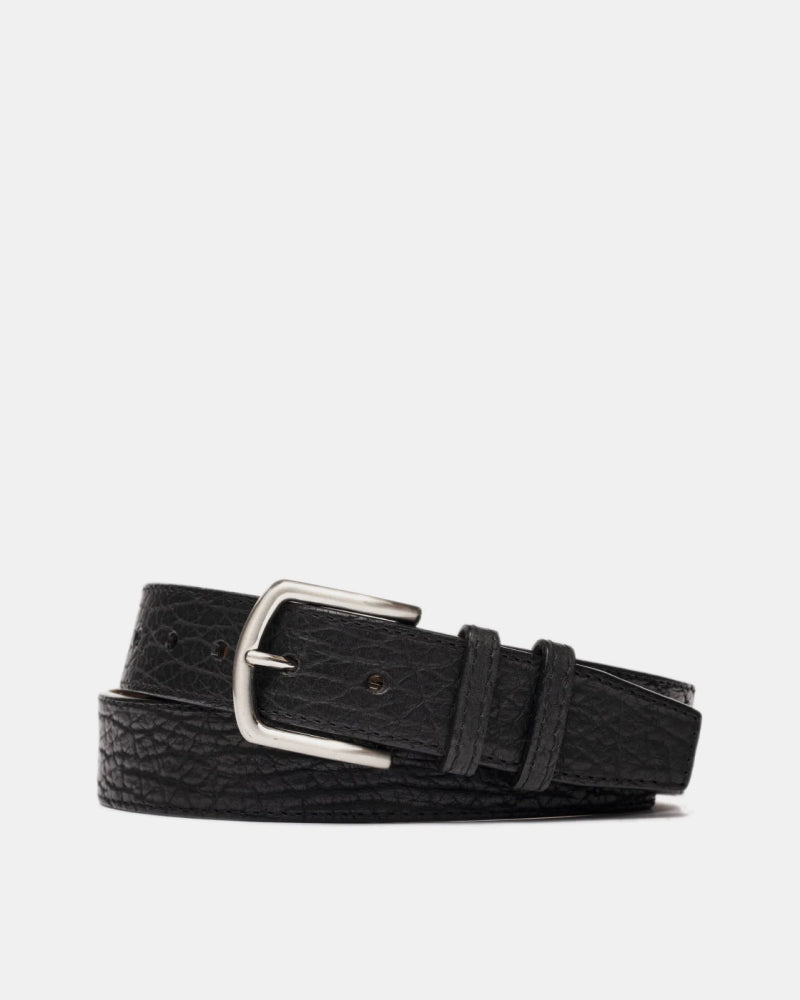 American Bison Belt in Black Leather - Cobbler Union