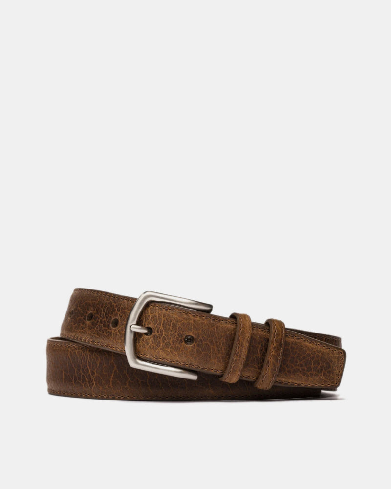 American Bison Belt in Peanut Leather - Cobbler Union