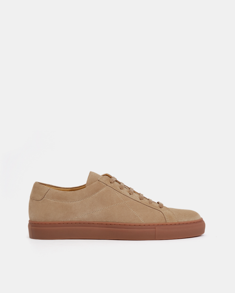 Beige Suede Sneaker with Brown Outsole - Cobbler Union