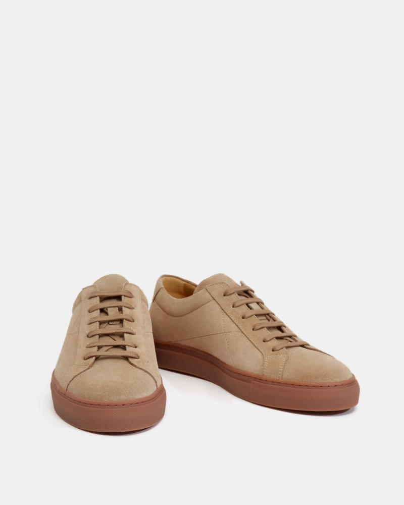 Beige Suede Sneaker with Brown Outsole - Cobbler Union