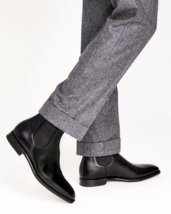 Black Calf Leather Chelsea Boot - Cobbler Union