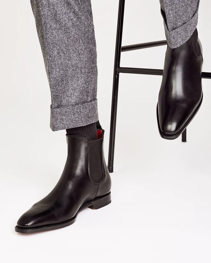 Black Calf Leather Chelsea Boot - Cobbler Union