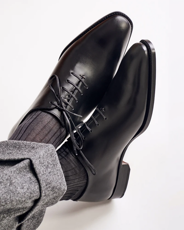 Black Wholecut Oxford Dress Shoe - Cobbler Union