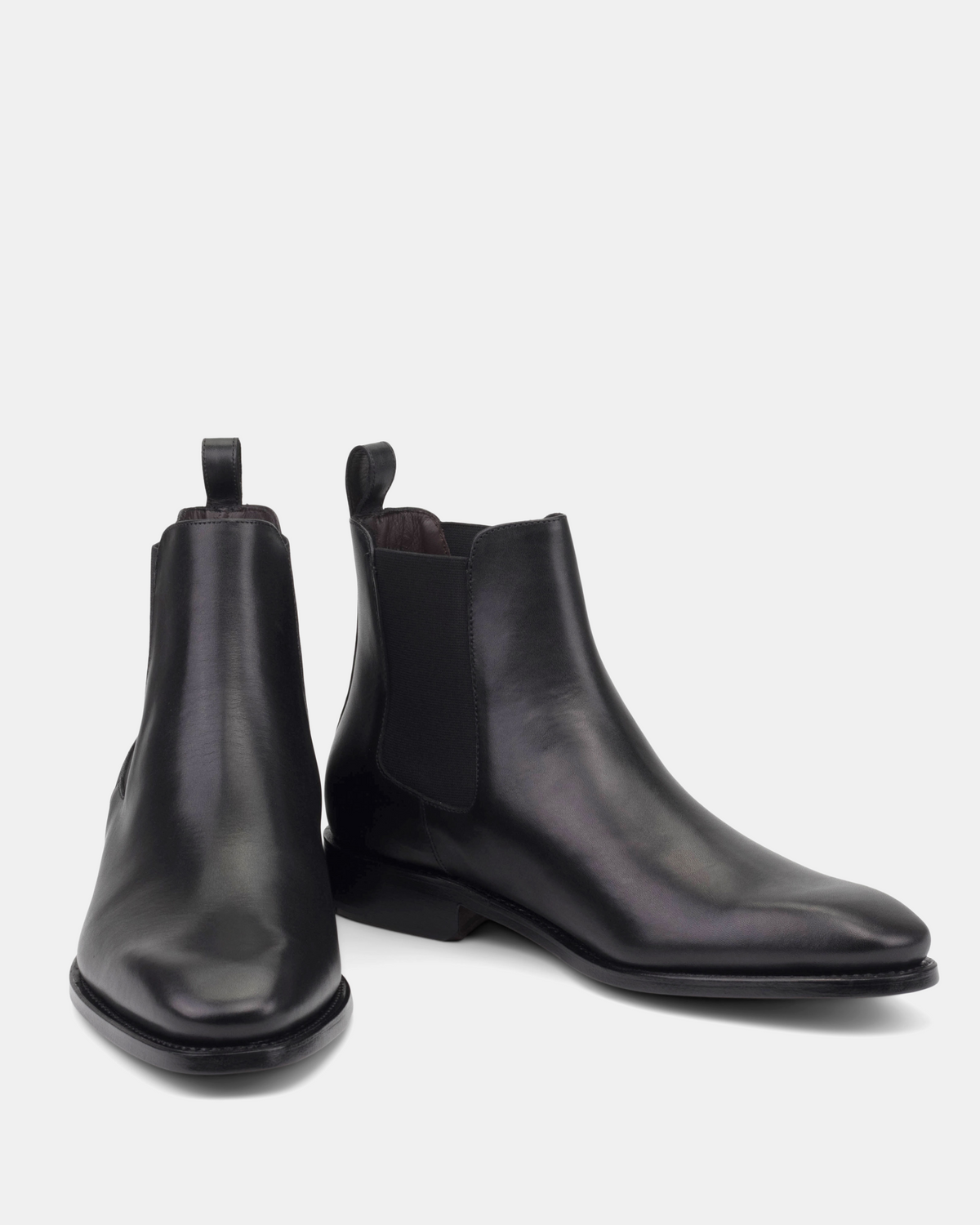 Bennett Black Chelsea Boot with Half-Rubber Soles - 722