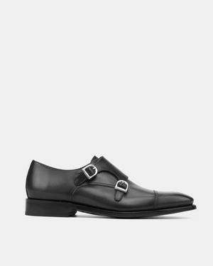 Francis Black Calf Double Monk Strap - 722