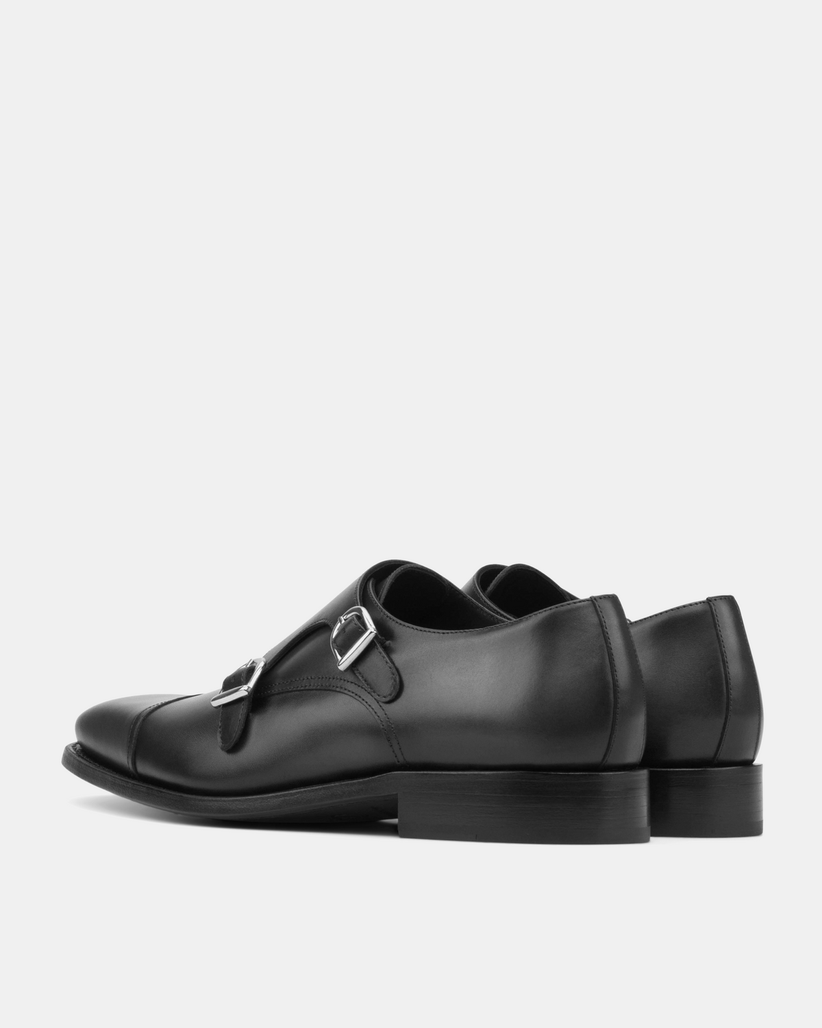 Francis Black Calf Double Monk Strap - 722