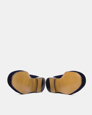 Blue Velvet Slippers Skull