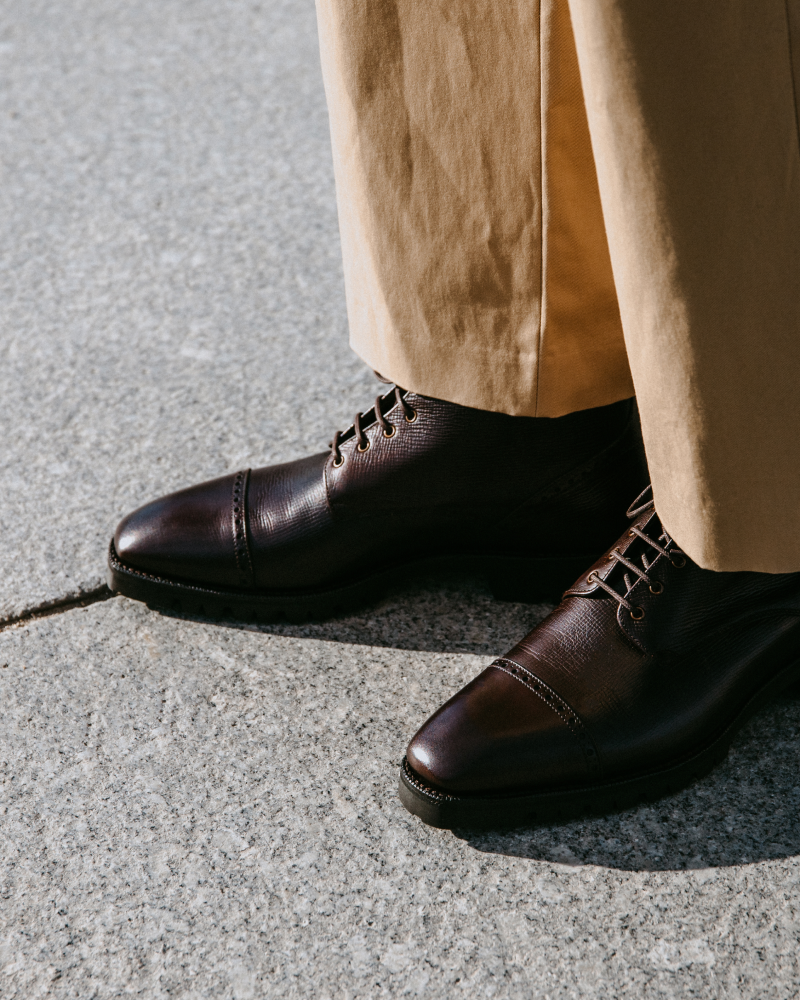 Dark Brown - Balmoral Cap Toe Shoe