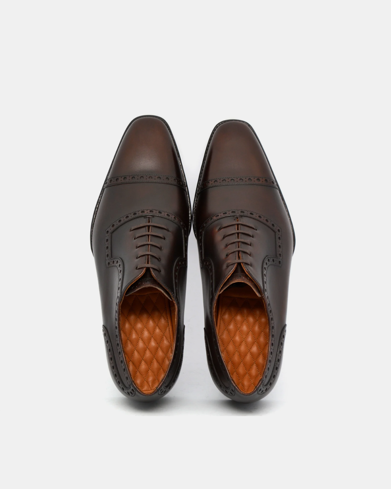 Museum Brown Cap Toe Brogue Oxford Shoe - Cobbler Union