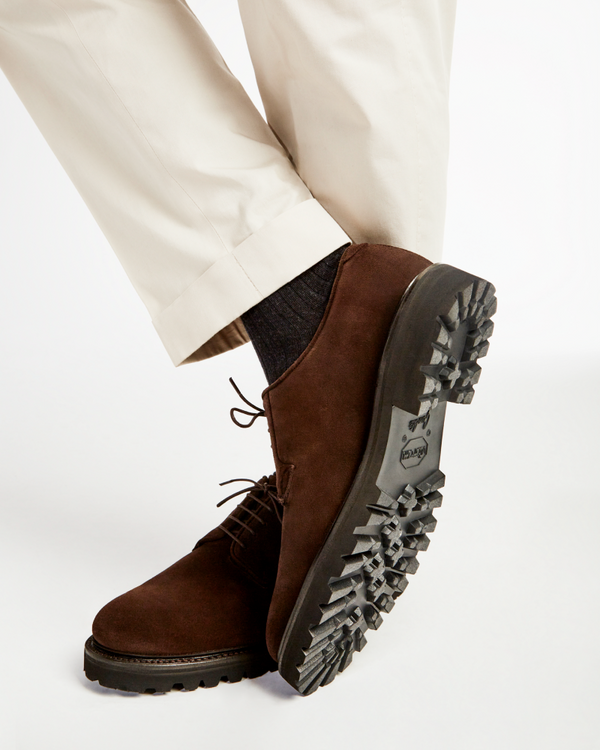 Leather & Suede Split-Toe Derby Shoes - UNION by Civardi