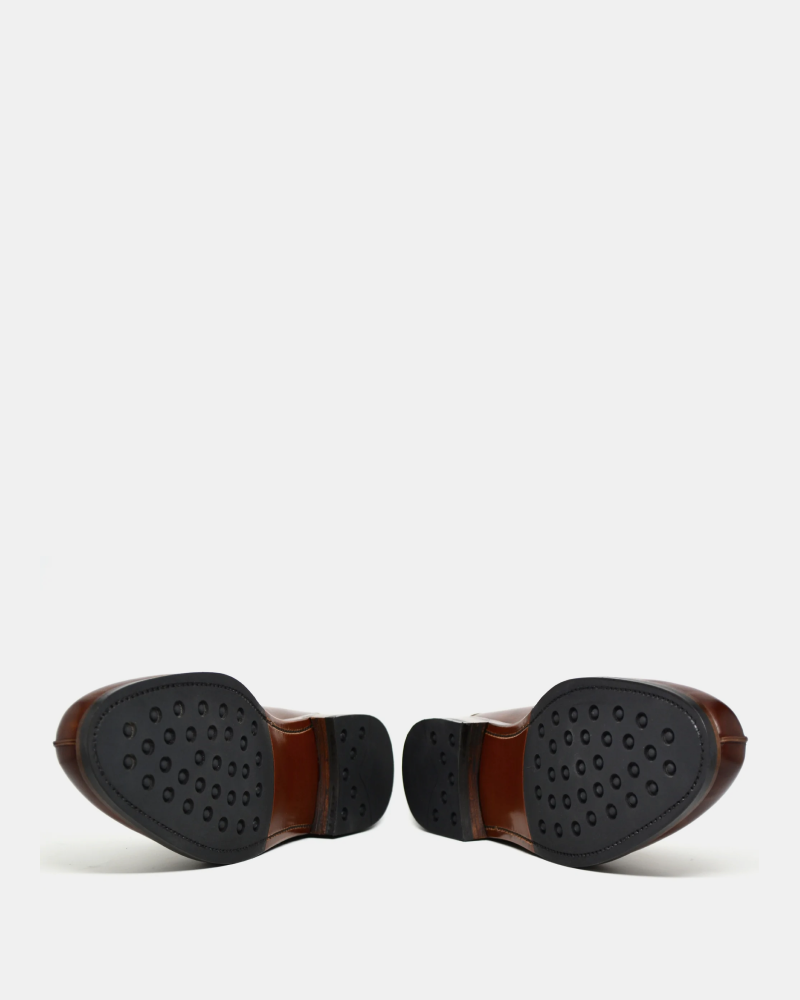 Museum Cognac Leather &amp; Tobacco Suede Loafer