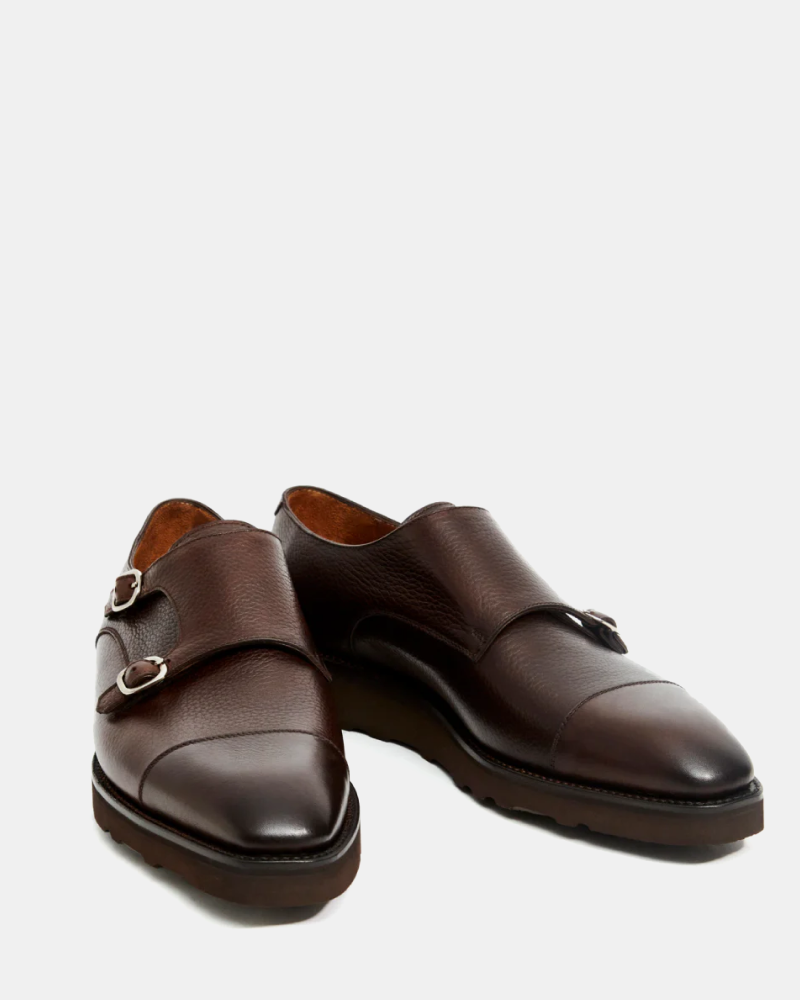 Dark Brown Lightweight Monkstrap Shoe - Cobbler Union