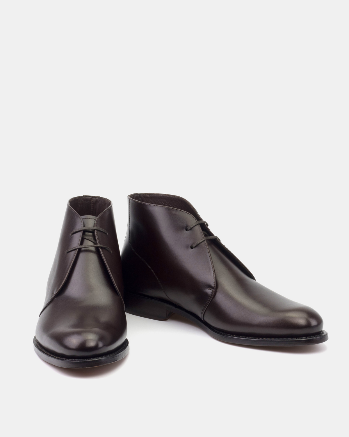 Dark Brown Chukka with Half-Rubber Soles - 675