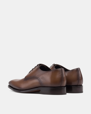 Marco Brown Derby with Half-Rubber Soles - 722