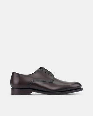 Marco Derby in Dark Brown Calf with Half-Rubber Soles - 675