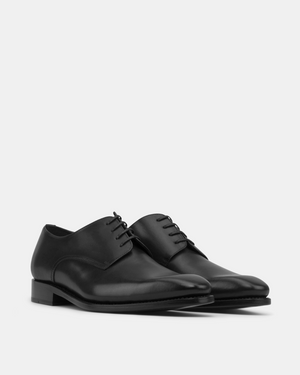 Marco Black Derby with Half-Rubber Soles - 722