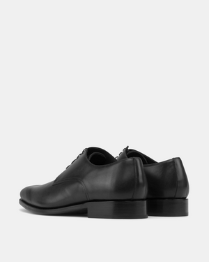Marco Black Derby with Half-Rubber Soles - 722