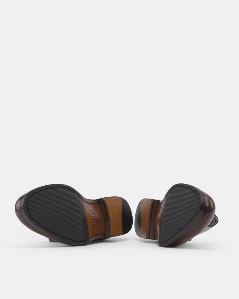 Marco Derby in Tobacco Calf with Half-Rubber Soles - 675