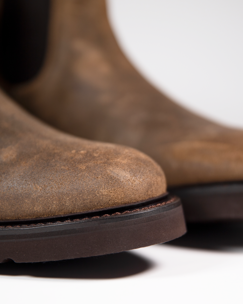 Waxed suede chelsea sales boot