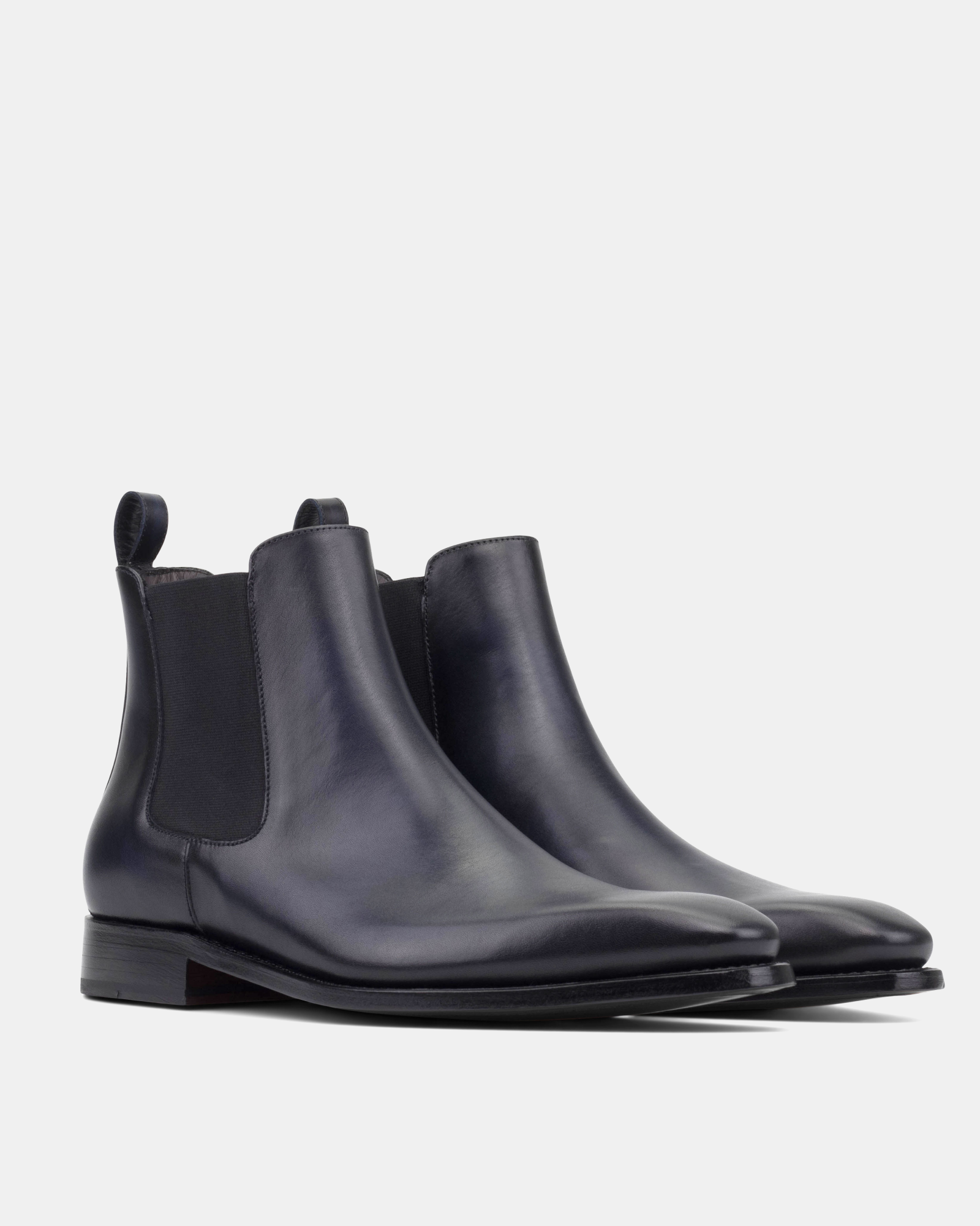 Bennett Navy Chelsea Boot with Half-Rubber Soles - 722