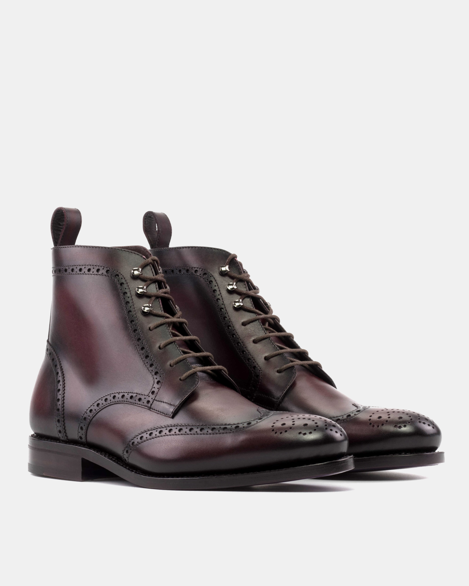 John Oxblood Wingtip Brogue Boot - 675
