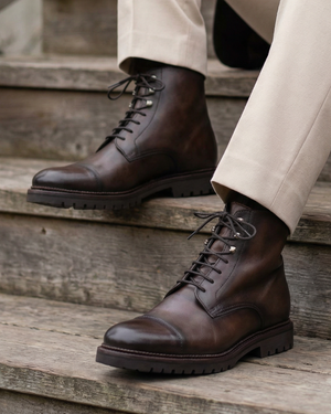 Preston Dark Brown Jumper Boot Commando - 675