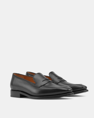Smith Black Calf Penny Loafer - 722