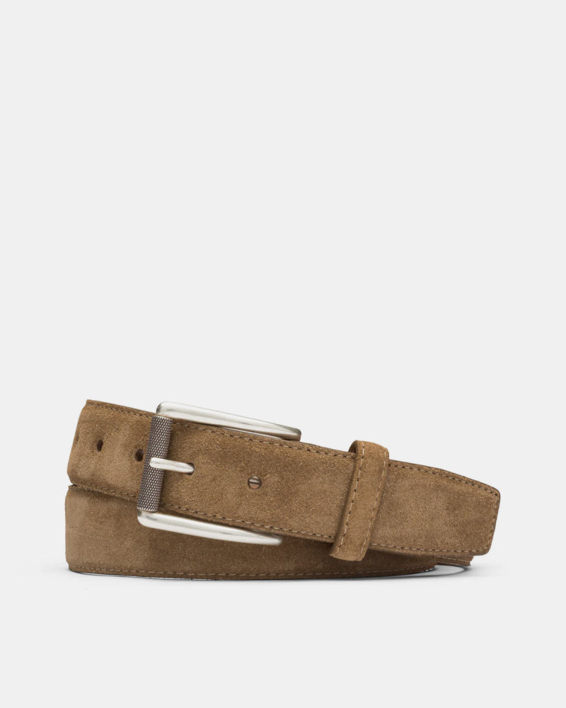 Camel Suede Belt Suede Belt Mens Beige Leather Belt 