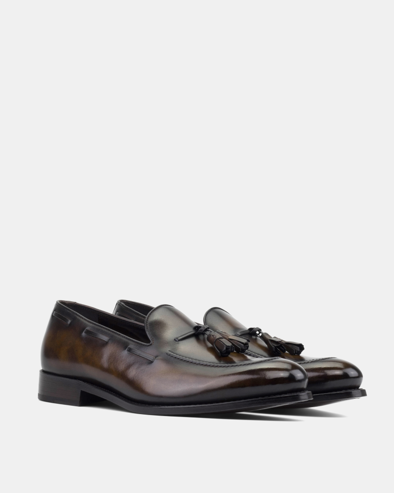 Thomas Tobacco Patina Tassel Loafer - 675