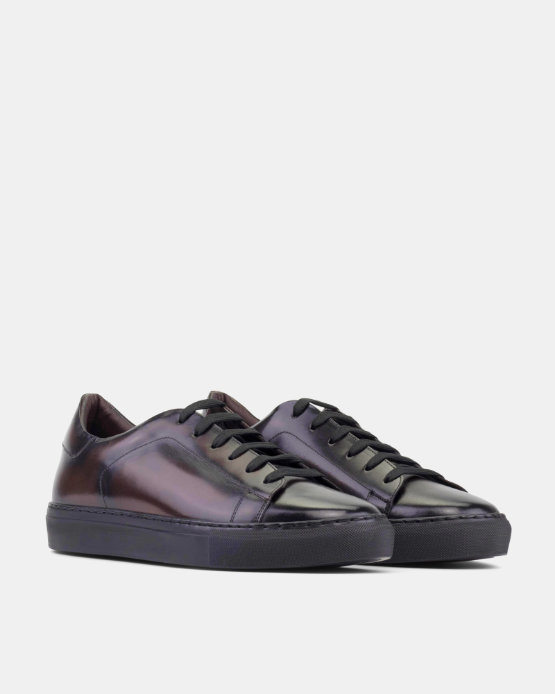 Dark Brown Dress Sneaker in Black Soles