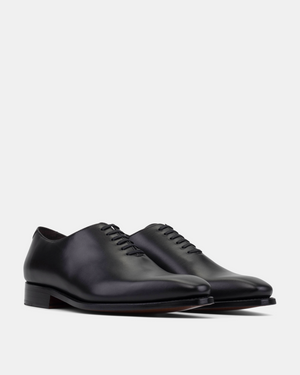 Vincent Black Calf in 722 with Half-Rubber Soles