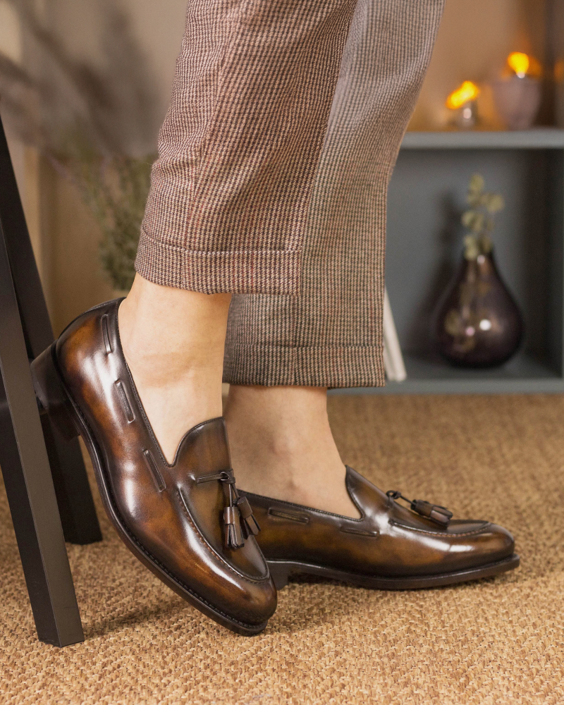 Thomas Tobacco Patina Tassel Loafer - 675