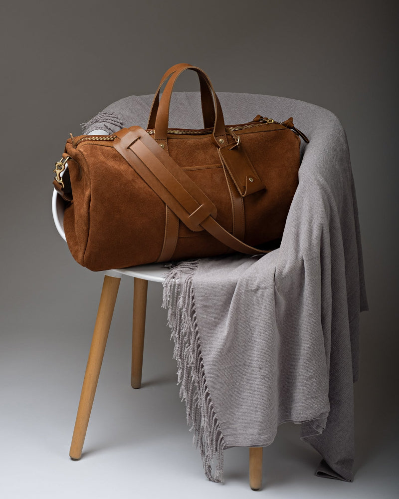  Handmade Leather Duffel Bag Luxury Duffle Bag Leather weekender  Backpack for Men Full Grain Brown Leather TSA Approved- Lifetime Warrantee  : Handmade Products
